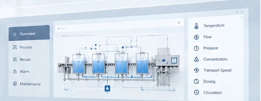Illustrative control interface, not live ERC process data